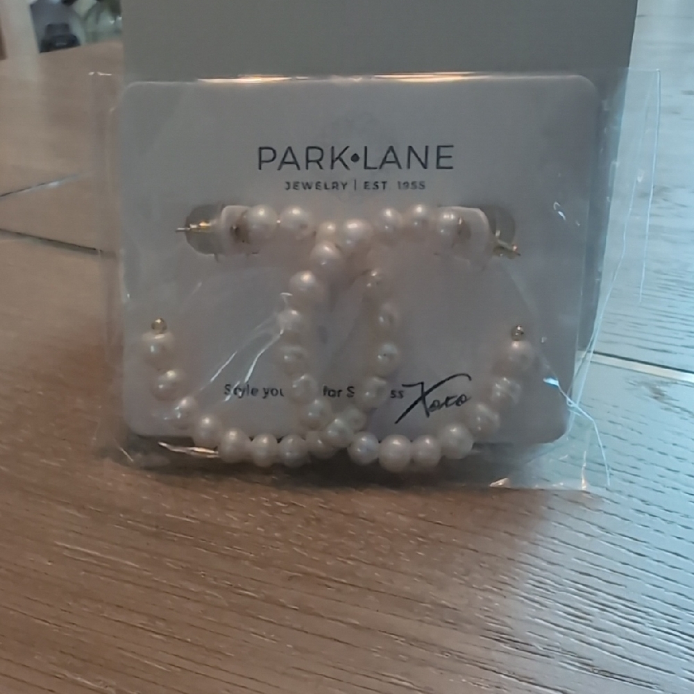 Park Lane Jewelry Island Pearl Hoop Earrings